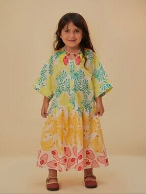 $145 Sz 8 Farm Rio Tropical Fruits Kids Dress